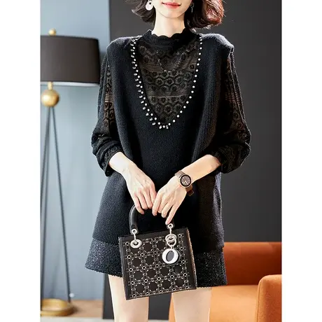 宝诗黎【新品价238元】两件套蕾丝衫马甲套装AIK1001图片