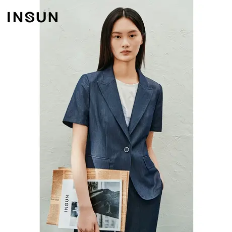 INSUN恩裳线上专选夏季天丝牛仔西装外套商品大图
