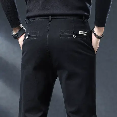 秋冬款弹力商务西装西裤男士休闲长裤直筒宽松2024新款冬季男裤子商品大图