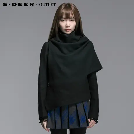 【商场同款】sdeer圣迪奥女装冬装立体修身设计师款两件套3482202图片
