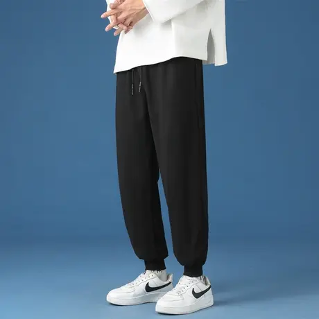 卫裤男款加绒长裤宽松大码束脚运动裤男士秋冬季新款休闲裤子男生商品大图