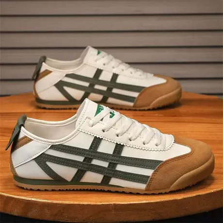 莆田男鞋春季潮流运动休闲阿甘鞋男士软底跑步防滑豆豆鞋2024新款图片