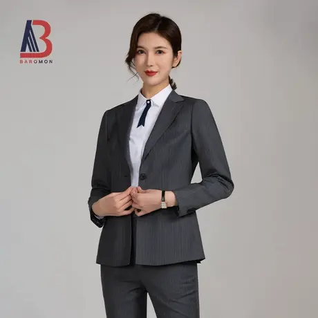 BAROMON/培罗蒙2024春季新款女士羊毛西装修身上班职业装西服套装图片