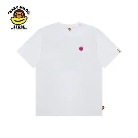 BABY MILO STORE女装春夏卡通小猴徽章字母印花短袖T恤0431XXM图片