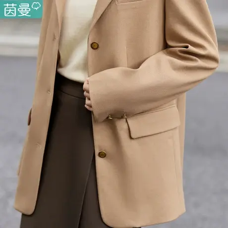 茵曼官方旗舰店小西装外套女装2024新款春秋西服休闲上衣高级感图片