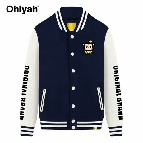 Ohlyah宽松版卫衣女外套棒球服休闲运动衫上衣服工作学生班服定制商品大图