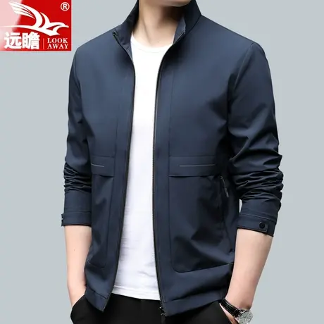 男士春季夹克男2022新款立领春秋潮流时尚百搭男款休闲外套男衣服商品大图