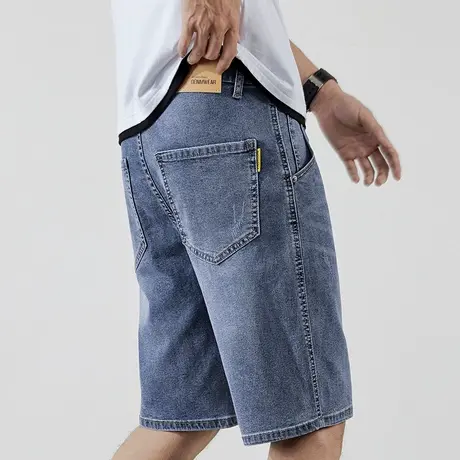 夏天五分休闲牛仔大短裤夏季薄款男士中裤子夏款半截男装2023新款商品大图