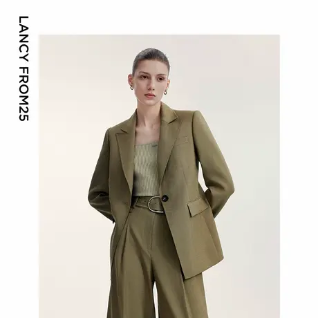 【意大利设计】朗姿复古高级感西服外套女士2024秋季新款职业西装图片