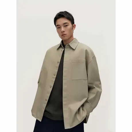 TRENDIANO纯棉衬衫型外套男士磨毛上衣1SM1090150图片