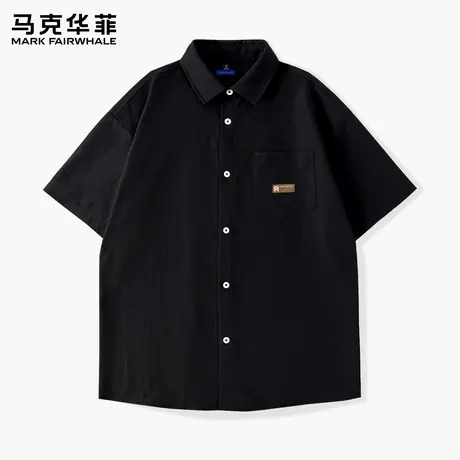 马克华菲男士衬衣夏季薄款冰丝速干短袖T恤2025新款休闲半袖男款图片