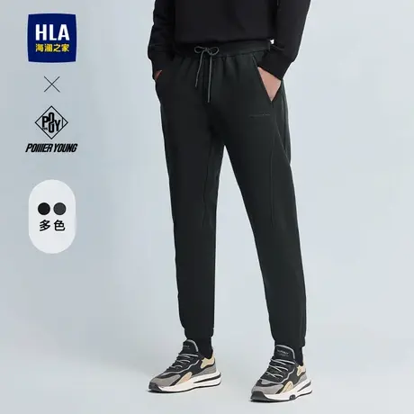 HLA/海澜之家POWER YOUNG系列卫裤24秋冬新款硅胶标时尚休闲裤男图片