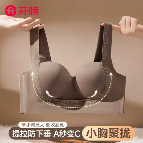 芬腾性感内衣女聚拢小胸显大无钢圈提拉上托收副乳防下垂性文胸罩商品大图