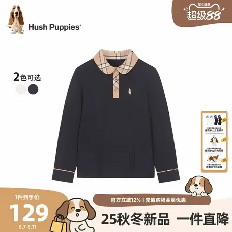 【25秋新品】暇步士童装女童POLO衫大童休闲长袖T恤儿童休闲翻领t商品大图