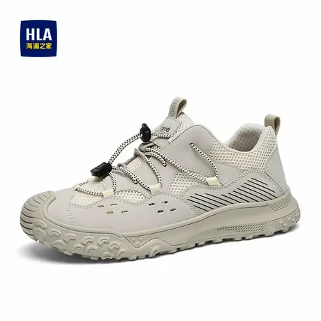 HLA/海澜之家男鞋新款秋夏户外透气网面工装休闲鞋耐磨舒适免系带商品大图