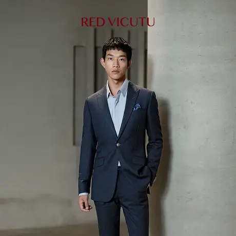 VICUTU/威可多男士套装西服上衣舒适纯羊毛商务休闲西装外套商品大图