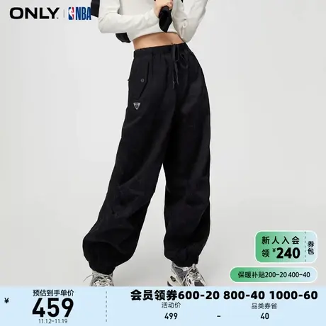 【上新】ONLY奥莱NBA联名款高腰直筒工装裤休闲裤女商品大图