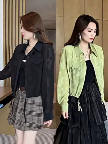 2023夏季新款设计感防晒衬衫外套时尚洋气显瘦百搭减龄气质上衣女商品大图