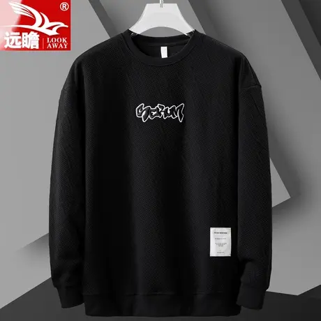 秋季卫衣男2023新款圆领长袖T恤潮牌男士春秋款休闲上衣男款体恤商品大图