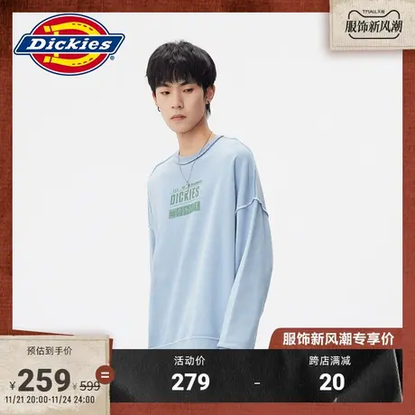 Dickies 春夏 圆领毛圈布慵懒风美式卫衣 男女情侣上衣宽松图片