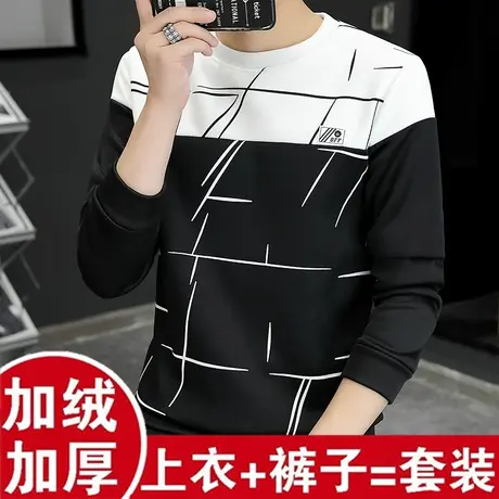 冬季男士保暖内衣套装初中学生青少年大童装可以外穿秋衣防寒秋裤图片