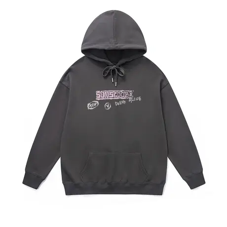 情侣款连帽卫衣男女秋冬新款美式休闲cityboy涂鸦百搭大码帽衫棉商品大图