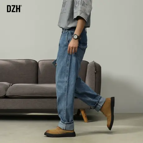 春季牛仔裤男士直筒裤男裤2024年新品宽松休闲长裤美式水洗裤子男商品大图