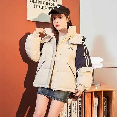 唐狮新款羽绒服女冬季连帽外套小个子百搭保暖爆款潮流面包服2.5图片