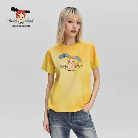 【ANGEL CHEN联名】Lee商场同款24早春新品标准版圆领女短袖T恤潮图片