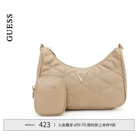 【38上新季】GUESS新款春经典气质百搭纯色腋下菱格手提单肩包商品大图