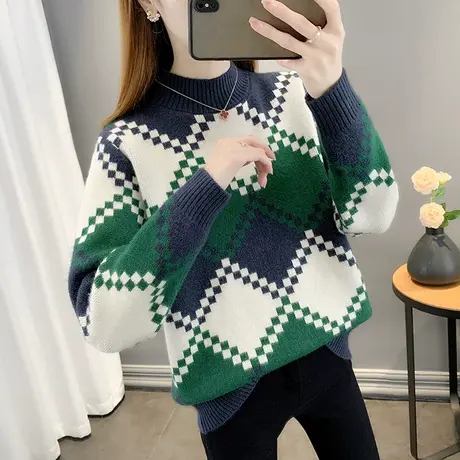 今年流行爆款毛衣女2023新款冬季半高领洋气时尚打底针织衫上衣女图片