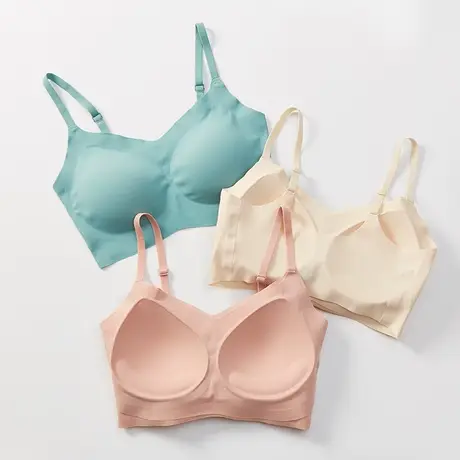 美背吊带背心胸垫一体文胸少女无痕薄款聚拢上托收副乳防下垂文胸图片