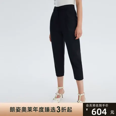 朗姿旗下奥莱夏季西装裤夏季七分修身显瘦通勤风百搭女式西装裤商品大图