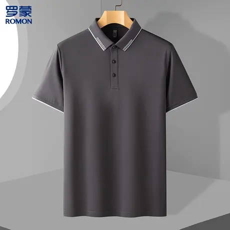 罗蒙男士t恤短袖polo衫休闲商务通勤百搭舒适polo衫男短袖图片