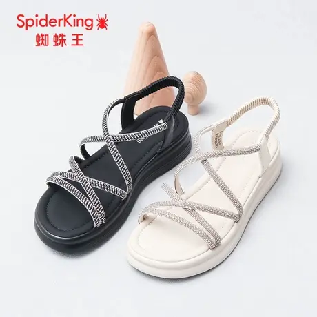 SPIDER KING/蜘蛛王女凉鞋2025夏商场新款罗马仙女风水钻厚底轻便图片
