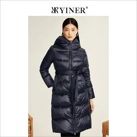 YINER音儿女装2022冬季新款白鹅绒羽绒服高级感商品大图
