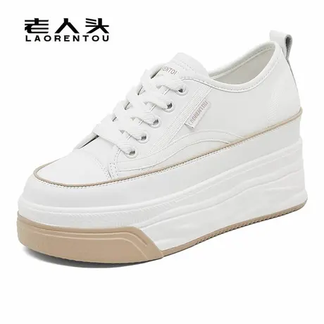 老人头内增高女鞋春秋季韩版厚底高帮鞋女百搭ins休闲鞋女鞋子商品大图