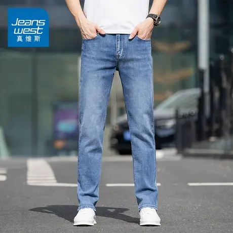 KZ真维斯高端潮牌牛仔裤男士耐磨耐穿休闲男裤子春秋季2025年新款商品大图