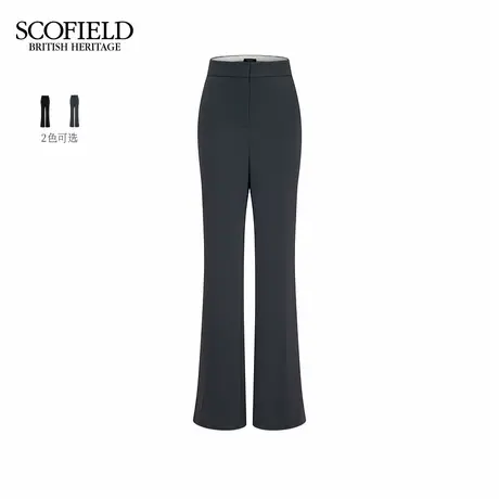 Scofield女装率性通勤微喇西装裤金属钉扣2025秋季新品图片