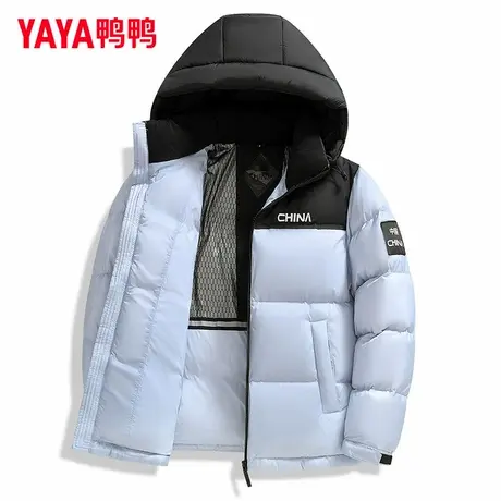 鸭鸭极寒短款羽绒服男女同款2025冬季新款连帽韩版加厚保暖外套HY商品大图
