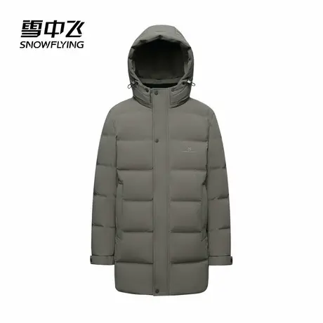雪中飞2025秋新款男士中长款商务休闲羽绒服简约保暖男外套商品大图