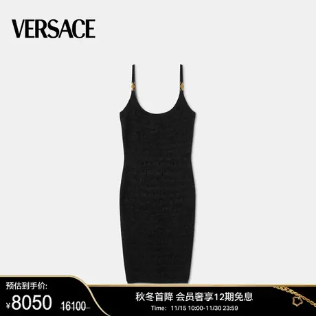 【新年礼物】VERSACE/范思哲 女士鳄鱼纹提花针织迷你连衣裙图片