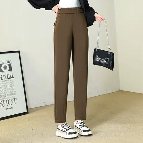 高腰哈伦裤韩版显瘦休闲裤松紧腰长裤时尚气质裤子女秋季2023新款商品大图