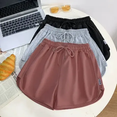 美式辣妹运动居家短裤女夏夏季休闲宽松高腰a字热裤跑步外穿裤子图片