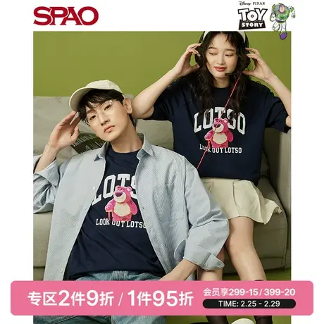 SPAO玩具总动员联名夏季新款情侣款卡通圆领短袖SPRLC24D19图片
