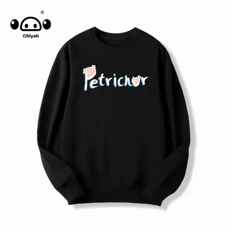 Ohlyah潮牌简约春秋季新款卡通印花长袖无帽卫衣女情侣装运动上衣图片