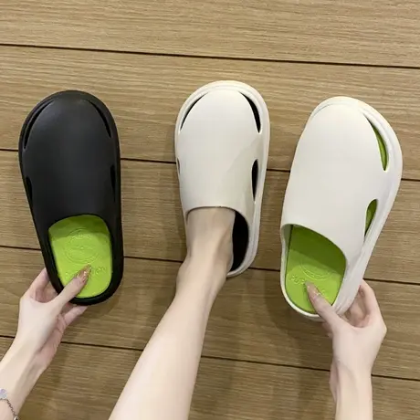 拖鞋女外穿2023新款网红时尚女款包头半拖鞋防滑厚底凉拖鞋夏季商品大图