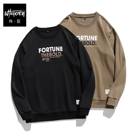 伟臣大码男装加肥加大男卫衣胖子春秋男士秋季套头衫运动衫字母商品大图