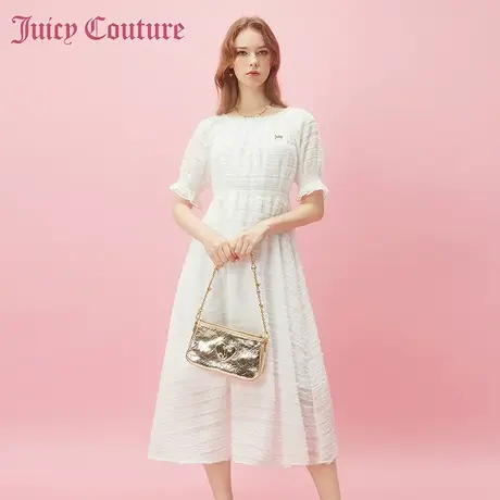 Juicy Couture橘滋2024新款人间浪漫金属牌流苏肌理连衣裙图片