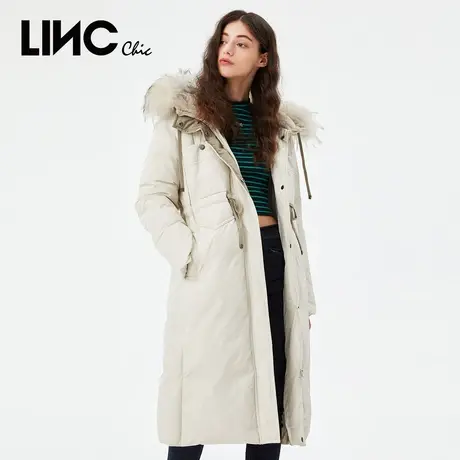 LINC金羽杰羽绒服女中长款2023年新款反季高腰女款派克服断码清仓商品大图